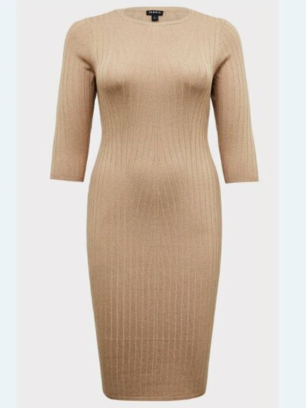 Torrid Beige Ribbed Midi Sweater Dress Size 3X - Picture 3 of 9